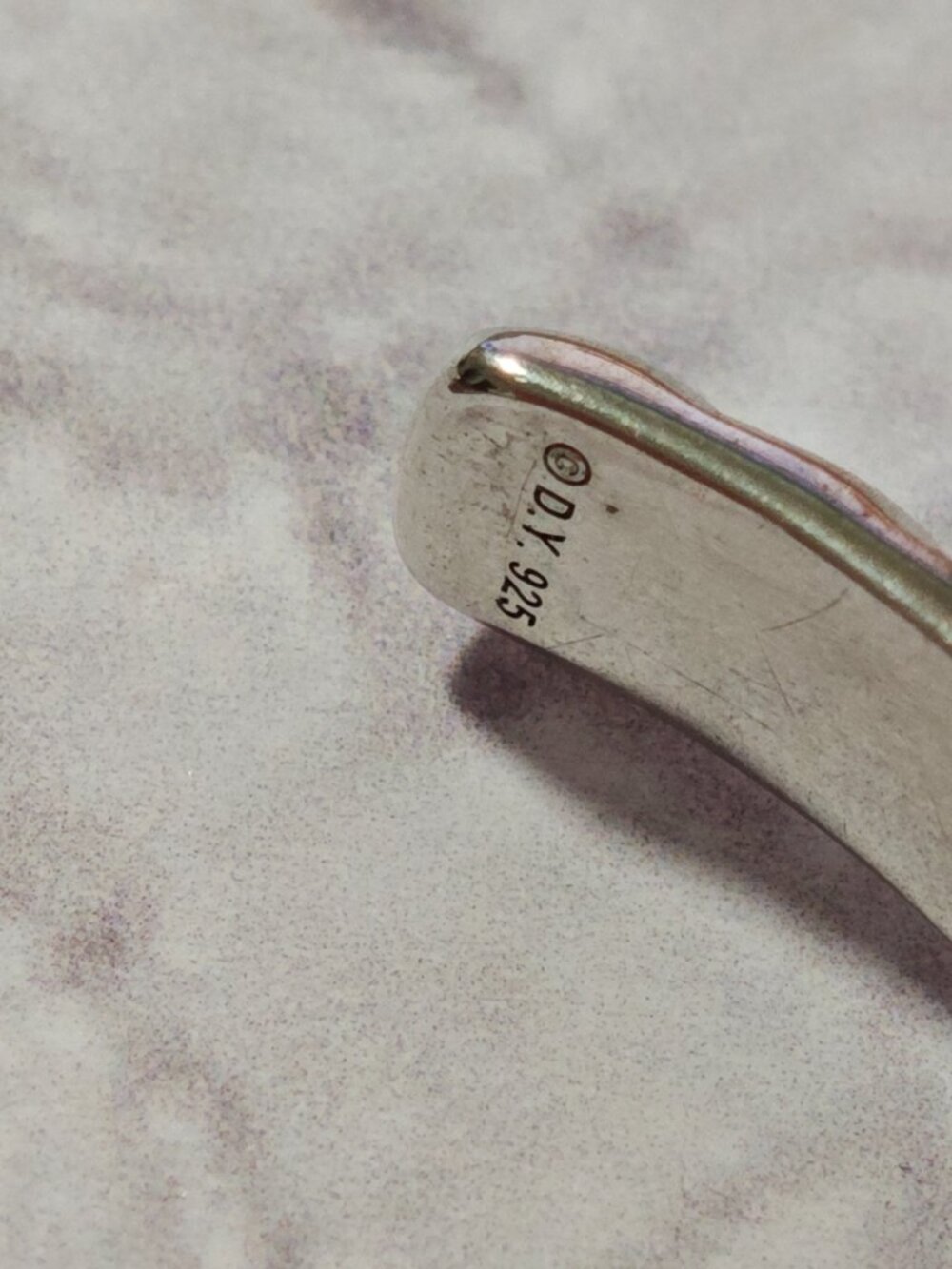 Sterling Silver Sculpted Cable Cuff Bracelet, Wide Open Bangle - Picture 5 of 8